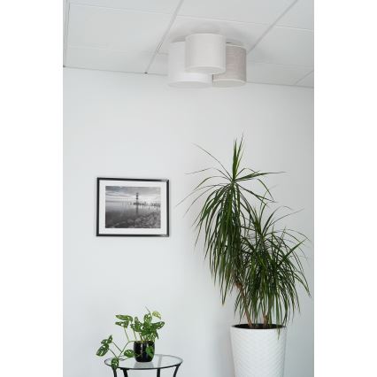 Brilagi - Candeeiro de teto SNAKE 3xE27/15W/230V 50x57 cm cinzento/creme