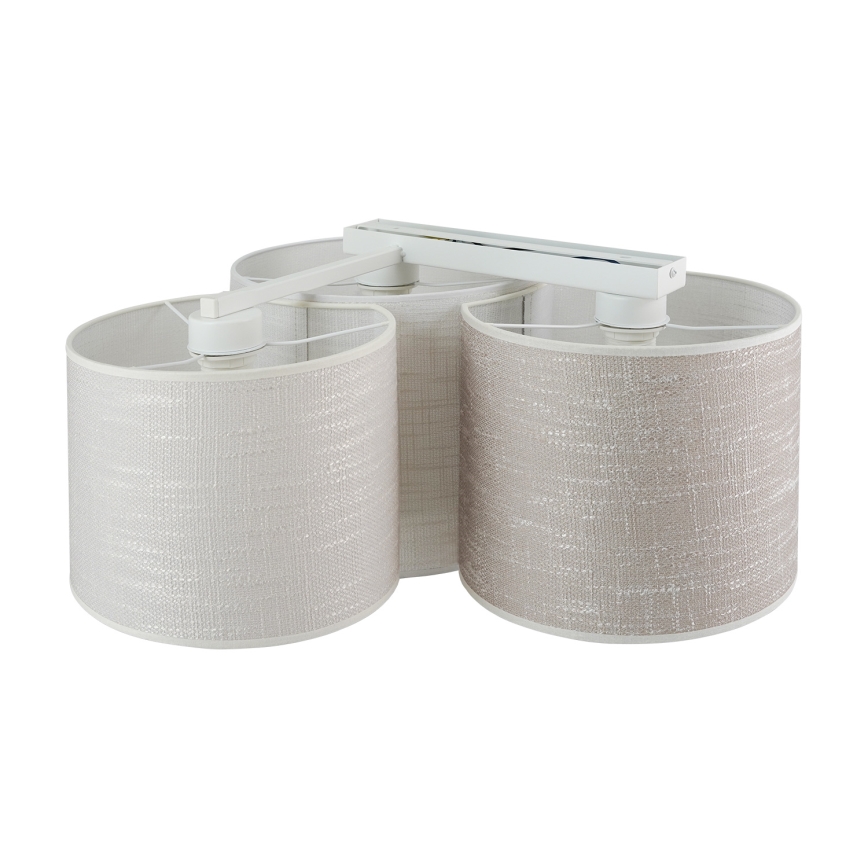 Brilagi - Candeeiro de teto SNAKE 3xE27/15W/230V 50x57 cm cinzento/creme