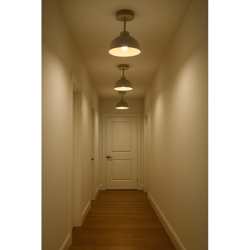 Brilagi - Candeeiro de tecto sobreposto 1xE27/60W/230V bege/dourado