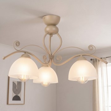 Brilagi - Candeeiro de tecto sobreposto ANTICO MODERN 3xE27/60W/230V bege