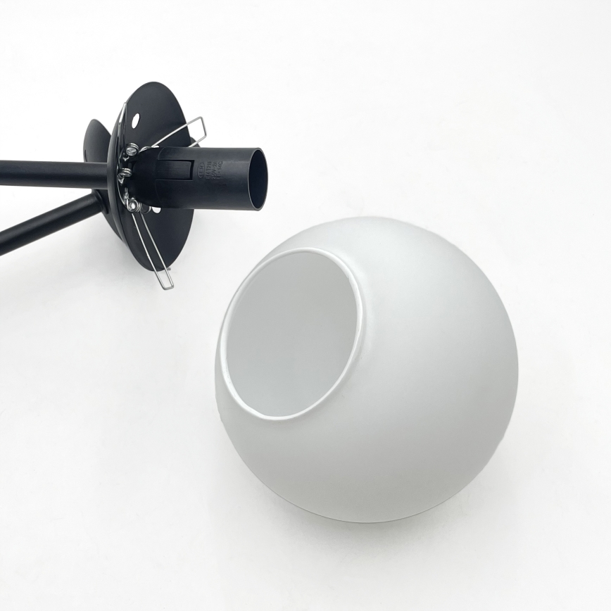 Brilagi - Candeeiro de tecto sobreposto MALIVA 4xE14/15W/230V preto/branco