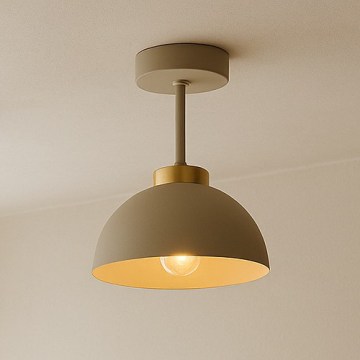 Brilagi - Candeeiro de tecto sobreposto MOON 1xE27/60W/230V bege/dourado