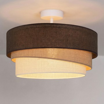 Brilagi - Candeeiro de tecto sobreposto TRIO 1xE27/60W/230V Ø 40 cm castanho/bege/branco
