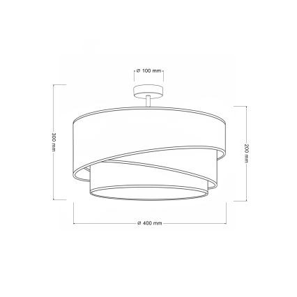 Brilagi - Candeeiro de tecto sobreposto TRIO 1xE27/60W/230V Ø 40 cm castanho/bege/branco