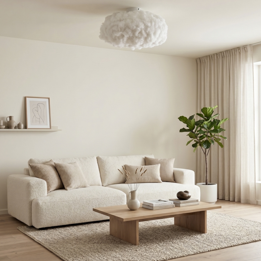 Brilagi - Candeeiro de tecto SOLEAIR 1xE27/40W/230V Ø 45 cm branco