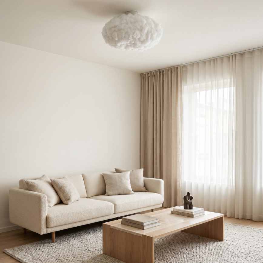 Brilagi - Candeeiro de tecto SOLEAIR 2xE27/40W/230V Ø 60 cm branco