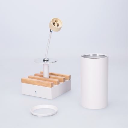 Brilagi - Candeeiro de tecto spot SELE WOOD ACOUSTIC 1xGU10/30W/230V branco/madeira