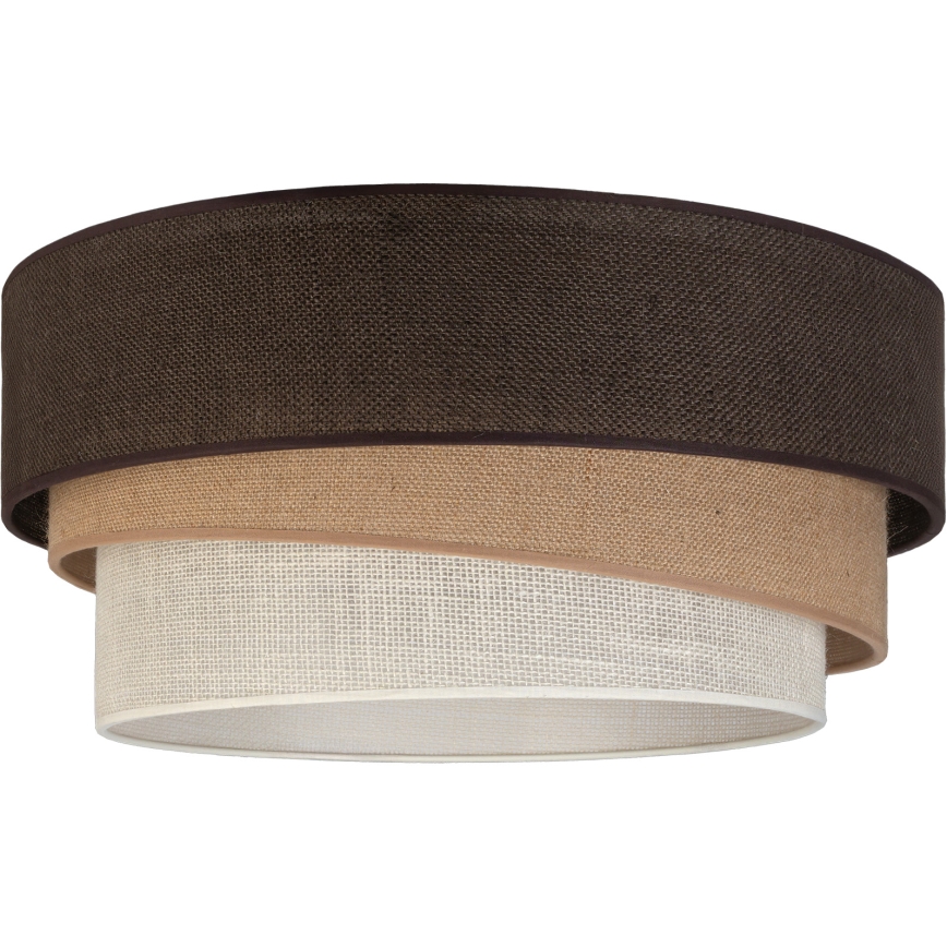 Brilagi - Candeeiro de tecto TRIO 1xE27/60W/230V Ø 40 cm castanho/bege/branco