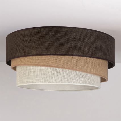 Brilagi - Candeeiro de tecto TRIO 1xE27/60W/230V Ø 40 cm castanho/bege/branco