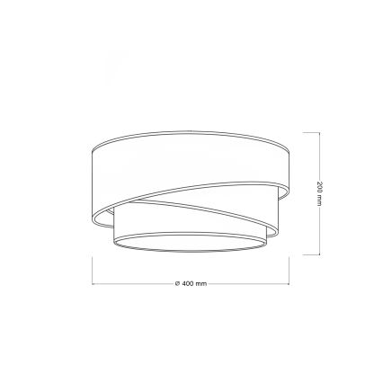 Brilagi - Candeeiro de tecto TRIO 1xE27/60W/230V Ø 40 cm castanho/bege/branco