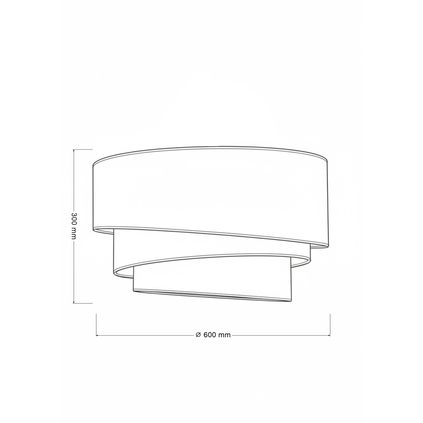 Brilagi - Candeeiro de tecto TRIO 3xE27/60W/230V diâmetro 60 cm castanho/bege/branco