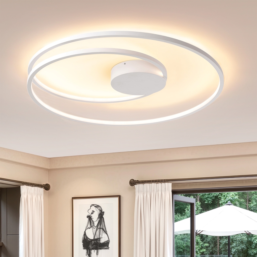 Brilagi - Luminária de teto LED dimerizável TWISTER LED/105W/230V 3000-6000K diâmetro 100 cm branca + controlo remoto