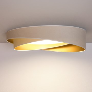 BRILAGI - Candeeiro de tecto VELVET TWIST LED/24W/230V 4000K Ø 55 cm branco/dourado