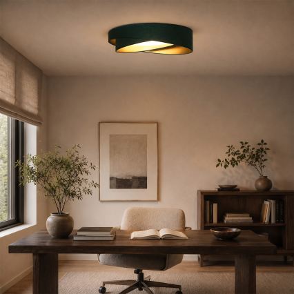 BRILAGI - LED Luminária de teto VELVET TWIST LED/24W/230V 4000K Ø 55 cm verde/dourada