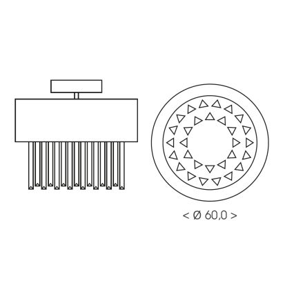 Brilagi - Candeeiro de tecto VERVE 6xE14/40W/230V Ø 60 cm dourado