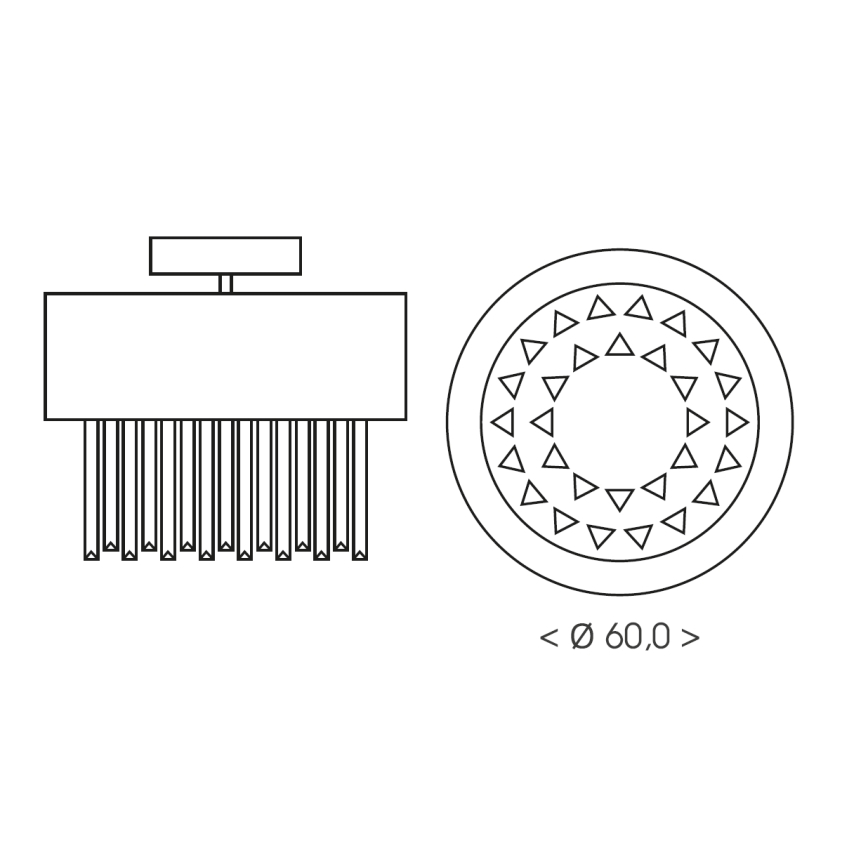 Brilagi - Candeeiro de tecto VERVE 6xE14/40W/230V Ø 60 cm preto