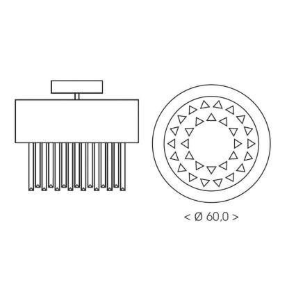 BRILAGI - Candeeiro de tecto VERVE 6xE14/40W/230V Ø 60 cm preto