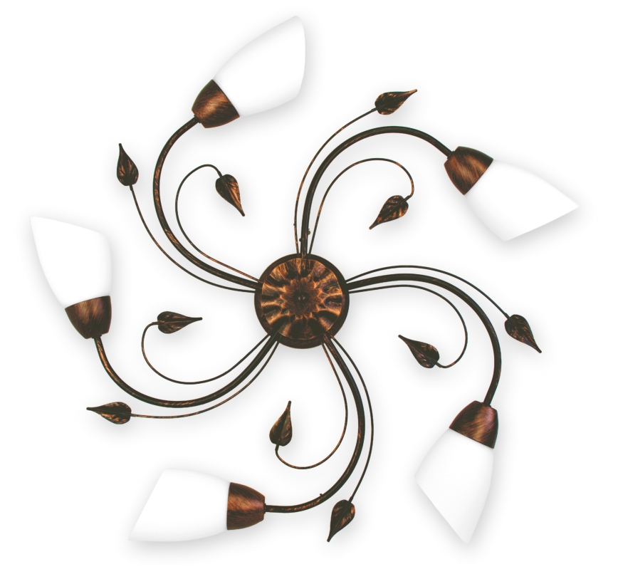 BRILAGI - Candeeiro de tecto WILLOW 5xE27/40W/230V Ø 75 cm bronze
