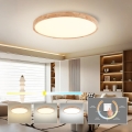 Brilagi - Candeeiro de tecto WOODROUND LED/40W/230V 3000/4000/6000K Ø 60 cm madeira IRC 90