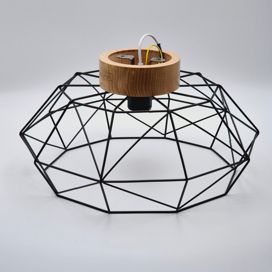 Brilagi - Candeeiro de tecto WOODY BASKET 1xE27/60W/230V Ø 40 cm carvalho nogueira