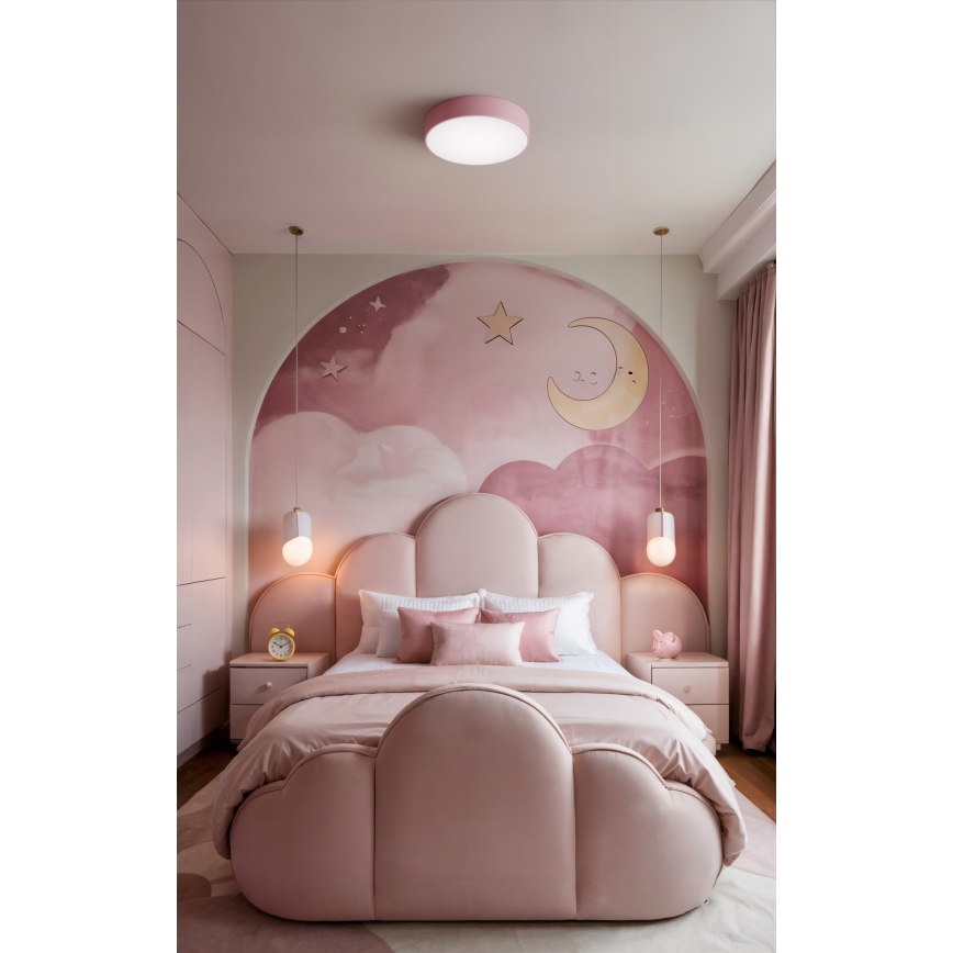 Brilagi - Candeeiro de teto CLARE 3xE27/24W/230V Ø 40 cm rosa