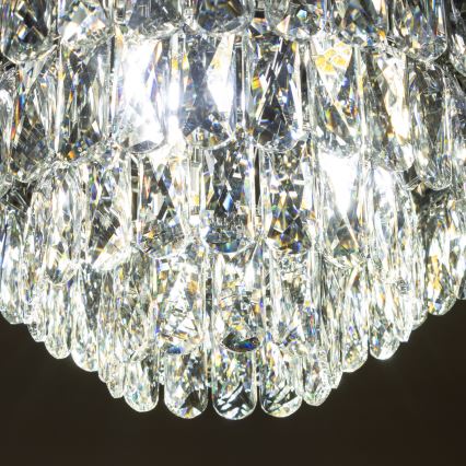 Brilagi - Candeeiro de teto LED com cristais VELURE 5xE14/40W/230V Ø 46 cm preto