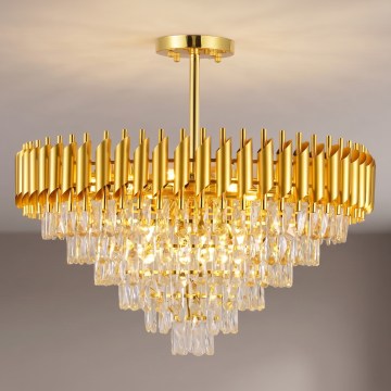 BRILAGI - Candeeiro de teto de sobrepor ECLIPSE 12xE14/10W/230V Ø 78 cm dourado