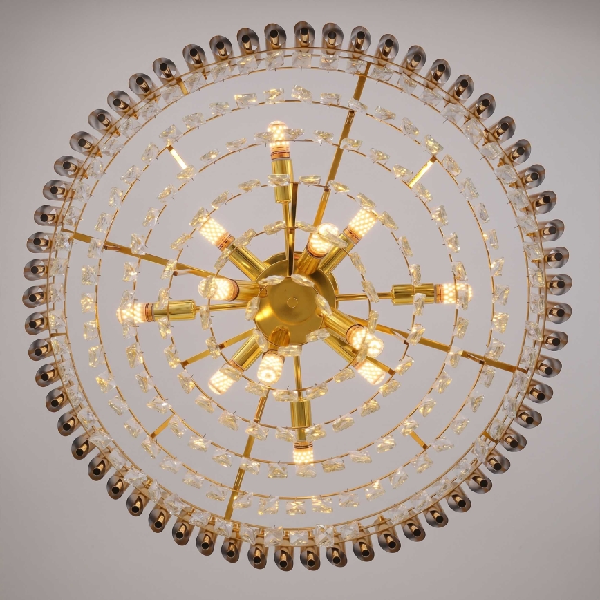 BRILAGI - Candeeiro de teto de sobrepor ECLIPSE 12xE14/10W/230V Ø 78 cm dourado