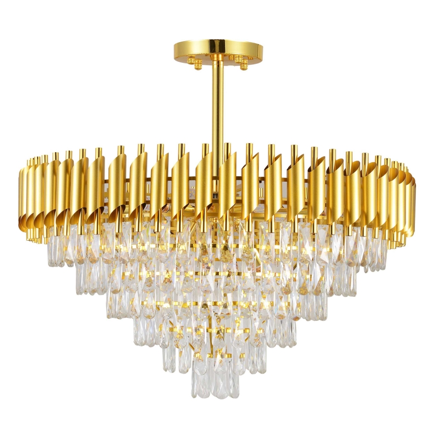 BRILAGI - Candeeiro de teto de sobrepor ECLIPSE 12xE14/10W/230V Ø 78 cm dourado