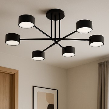Brilagi - Candeeiro de teto de sobrepor MONO 6xGX53/12W/230V preto