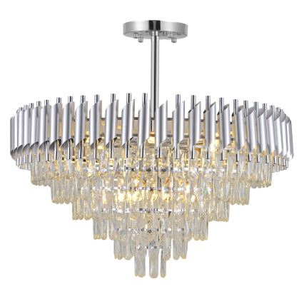 BRILAGI - Candeeiro de teto de superfície ECLIPSE 12xE14/10W/230V Ø 78 cm prateado