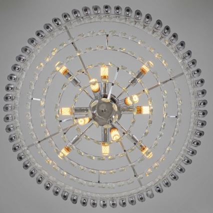 BRILAGI - Candeeiro de teto de superfície ECLIPSE 12xE14/10W/230V Ø 78 cm prateado