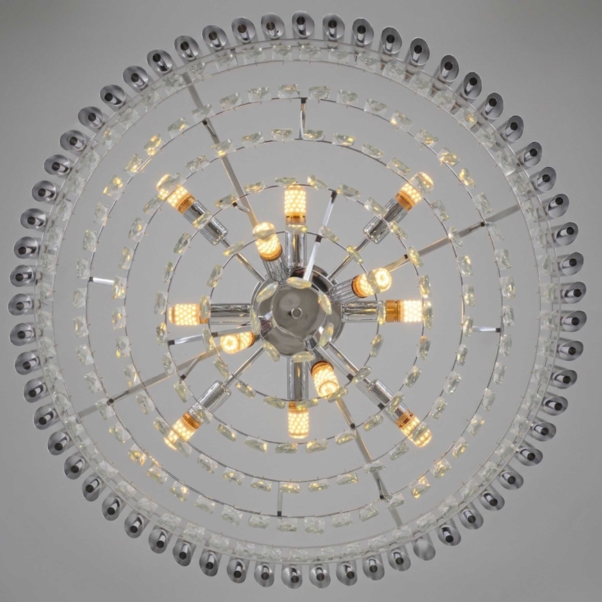 BRILAGI - Candeeiro de teto de superfície ECLIPSE 12xE14/10W/230V Ø 78 cm prateado