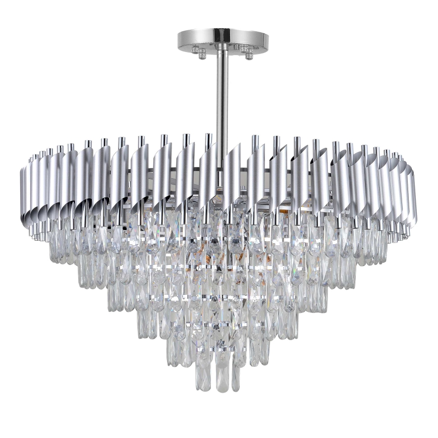 BRILAGI - Candeeiro de teto de superfície ECLIPSE 12xE14/10W/230V Ø 78 cm prateado