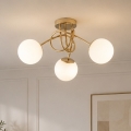 Brilagi - Candeeiro de teto de superfície MILO 3xE27/60W/230V dourado