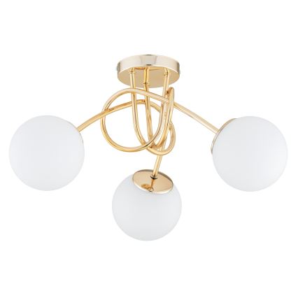 Brilagi - Candeeiro de teto de superfície MILO 3xE27/60W/230V dourado