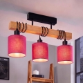 Brilagi - Candeeiro de teto de superfície NUBILA 3xE27/60W/230V pinho/rosa