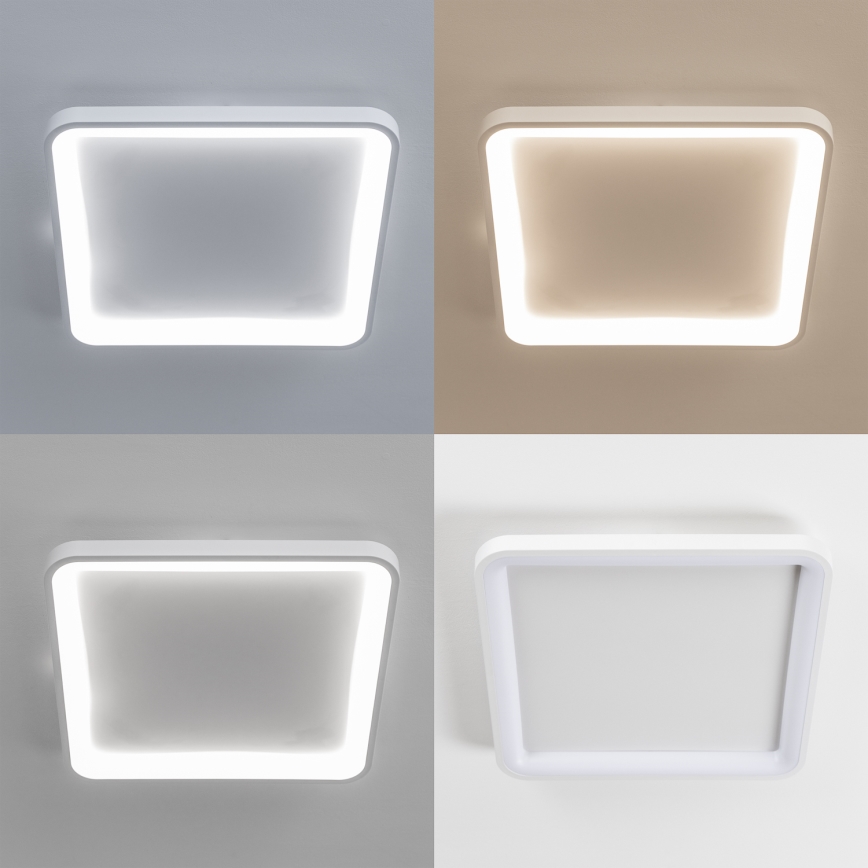 Brilagi - Candeeiro de teto LED dimerizável FALCON SLIM LED/50W/230V 3000-6500K 50x50 cm branco + comando remoto