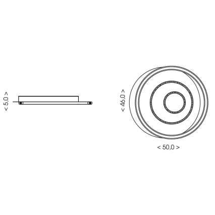 Brilagi - Candeeiro de teto LED regulável IRIS LED/83W/230V 3000-6000K 46x50 cm branco + controlo remoto