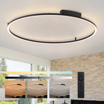 Brilagi - Candeeiro de teto dimerizável PORTOFINO LED/85W/230V 3000-6000K diâmetro 120 cm preto + controlo remoto