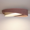 BRILAGI - Candeeiro de teto dimerizável VELVET TWIST LED/36W/230V 3000-6000K Ø 65 cm Wi-Fi Tuya Beacon rosa/creme + controlo remoto