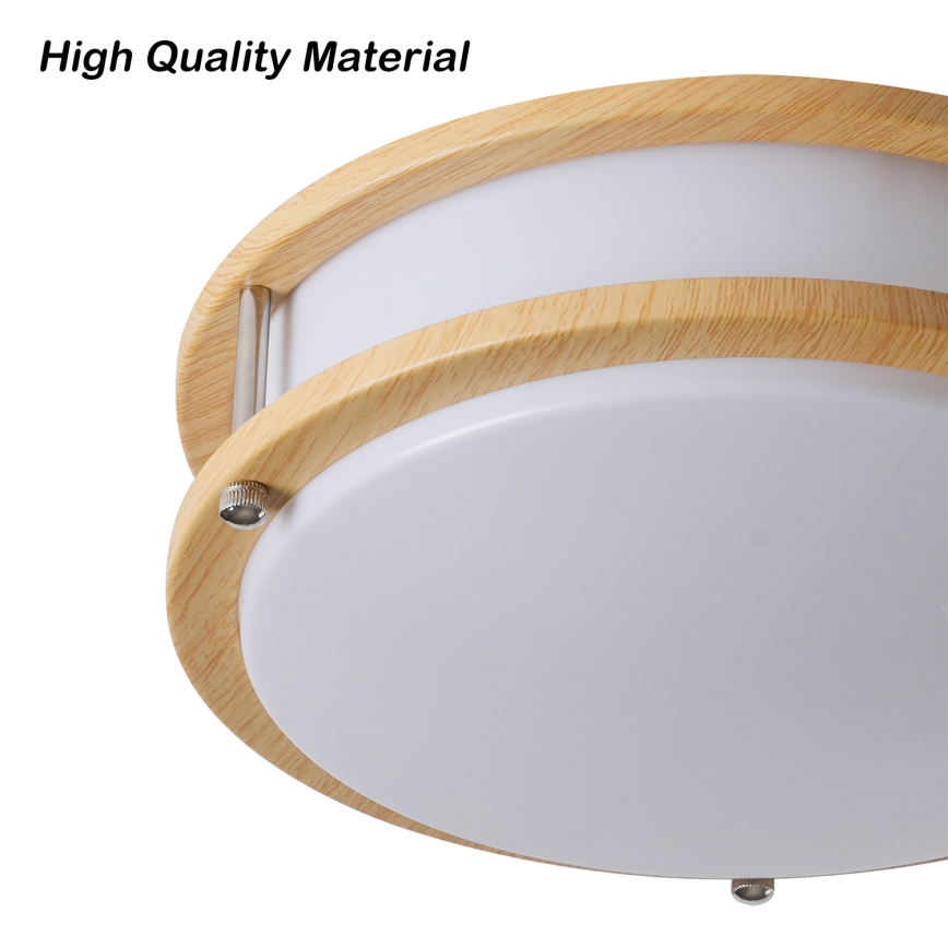 Brilagi - Candeeiro de teto ELARO 2xE27/40W/230V Ø 26 cm, acabamento em madeira