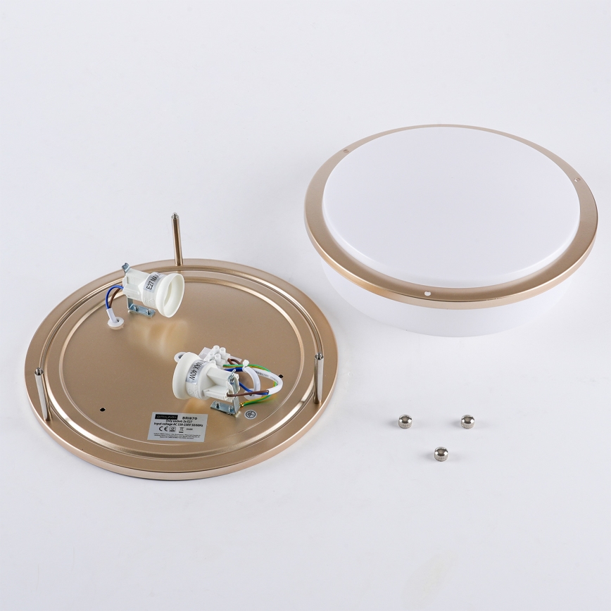 Brilagi - Candeeiro de teto ELARO 2xE27/40W/230V Ø 26 cm dourado