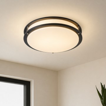 Brilagi - Candeeiro de teto ELARO 4xE27/40W/230V Ø 41 cm preto
