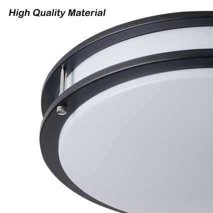 Brilagi - Candeeiro de teto ELARO 4xE27/40W/230V Ø 41 cm preto