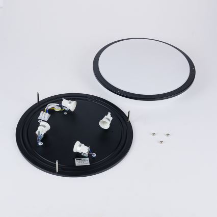 Brilagi - Candeeiro de teto ELARO 4xE27/40W/230V Ø 41 cm preto
