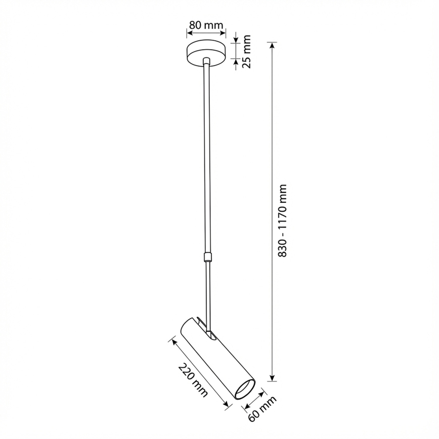 Brilagi - Candeeiro de teto em haste SELE 1xGU10/30W/230V branco