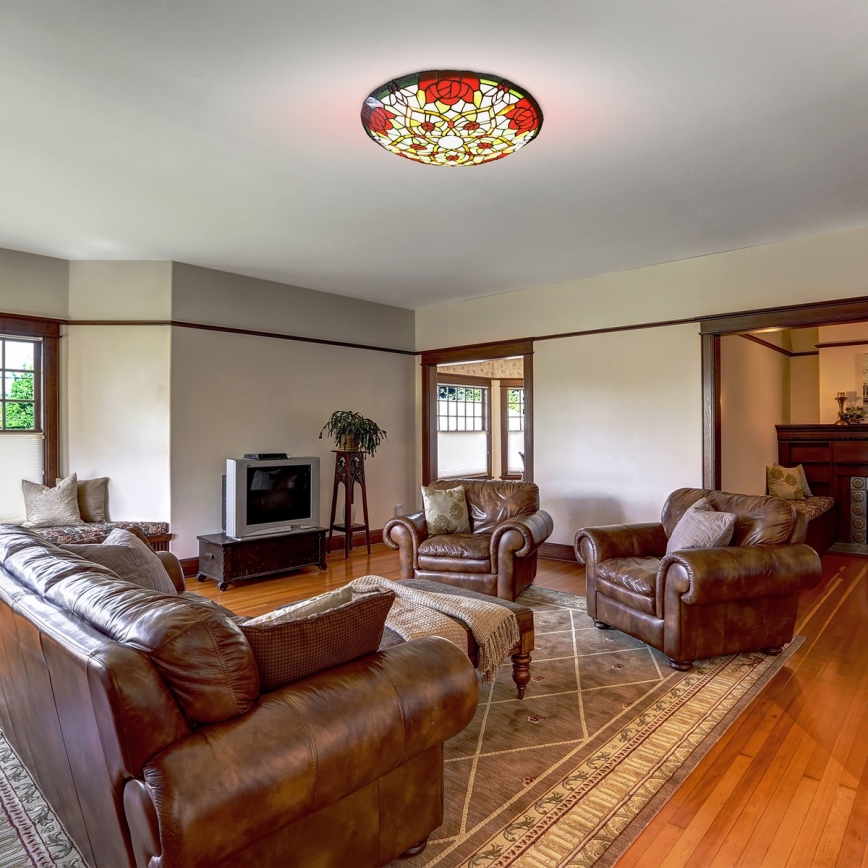 Brilagi - Candeeiro de teto estilo Tiffany GARLAN 2xE27/60W/230V