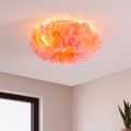 Brilagi - Candeeiro de teto FEATHER 3xE27/40W/230V Ø 40 cm rosa
