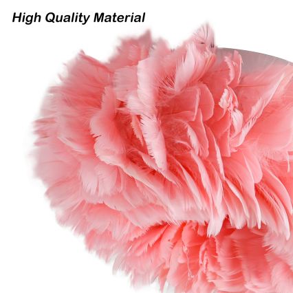 Brilagi - Candeeiro de teto FEATHER 3xE27/40W/230V Ø 40 cm rosa